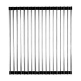 Over Sink Dish Drainer Roll Up Rack with Colander for Kitchen