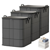 3 PCS 180L Foldable Clothes Storage Bags with Handles 50x50x70cm