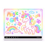 LED Drawing Board Rechargeable 8 Colors 10 Modes for Boys Girls