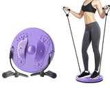 Waist Twisting Board Exercise Twist Waist Disc with Drawstrings Fitness Equipment Purple