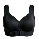 Seamless Front Closure Bra Wireless Full Coverage Cross Back Women Black