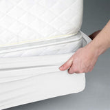 Elastic Box Spring Mattress Foundation Cover Wrap Skirt White