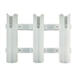 3-Tube Fishing Rod Holder Bracket Rack for Boats Garage and Cooler White