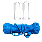 Rubber Bone Dog Chew Toy Durable with 2 Toothbrushes for Training