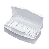 ABS Nail Tool Cleaning Soaking Box with Lift Up Filter Tray White
