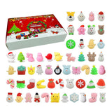 Christmas 24 Days Countdown Advent Calendar with Rubber Toys Children Gift Toy