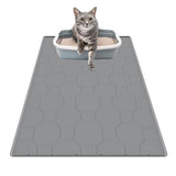 86x56cm Waterproof Silicone Cat Mat – Little Box Mat for Cats Grey