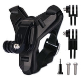 Helmet Chin Mount Holder Motorcycle Strap Quick Release Shockproof Black