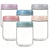 6 Pcs Overnight Oats Containers with Lids Glass jars with Airtight Lids for Snacks Yogurt