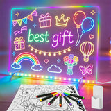 Led Note Board with Colors Drawing Tablet 6 Modes & 8 Colors Light Up Drawing Board