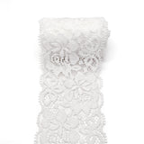 10 Yards Elastic Stretch Lace Trim Floral Ribbon for Sewing DIY White