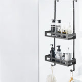 2-Tier Bathroom Shower Caddy Hanging Shelf Bathroom Storage Rack Organizer Style 2