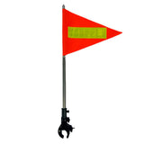 Bicycle Security Flag with Pole Reflective Strip Adjustable Stainless Steel Bicycle Handlebar Flag for Cycling Small