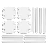 Car Door Handle Scratch Guard Strip Set Transparent