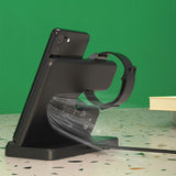 3-in-1 Wireless Charging Dock Fast Charging Station for Samsung Black