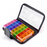 Weekly Pill Box with Individual Medicine Compartments Colorful