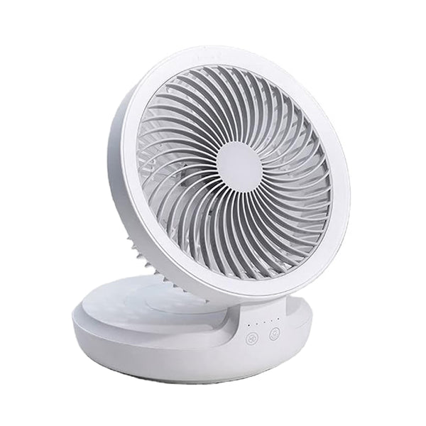 Table Fan USB Foldable Desktop Fan Portable Air Circulator Fan with Night Light