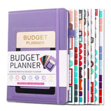 Monthly Budget Planner with Expense Tracker Notebook Undated Bill Organizer Account Book Purple
