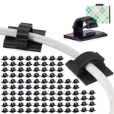 100 PCS Self Adhesive Cable Tie Clips for Desks and Walls