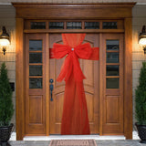 Large Red Christmas Door Bow – Outdoor Holiday Home Decoration
