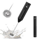 3-Speed Rechargeable Milk Frother Hanheld for Matcha Lattes Cappuccino Black