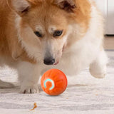 4.5CM Automatic Moving Ball Toy for Cats USB Rechargeable Interactive Vibrating Cat Toy Orange