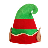 Christmas Elf Santa Hat for Adults with Bent Horns and Ears
