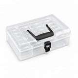 24-Grid Small Clear Stackable Storage Boxes Ideal for Jewelry Craft Organizer