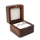 Wooden Ring Box Retro Jewelry Display Holder White