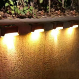 4Pcs Solar Deck Lights Outdoor for Outdoor Garden Stairs and Deck Warm White