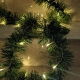 10M Christmas Garland with LED Lights Artificial Wreath Stairs Rattan Decoration Xmas String Light