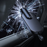 2-in-1 Car Emergency Escape Tool with Glass Breaker and Belt Cutter Black