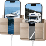 2PCS Wall Phone Holder for Dorm Room & Apartment Essentials Travel Trailer Gold