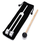 128Hz Tuning Fork Set Sound Fork with Mallet Silver