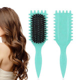 Large Hair Brush for Wave Curl Styling and Detangling Daily Green
