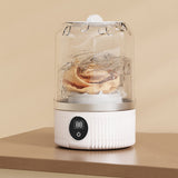 Mini Portable Washing Machine Rechargeable Small Clothes Washer for Travel Use White