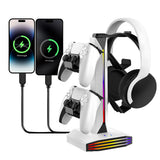 RGB Desktop Game Controller and Headset Stand with 9 Adjustable Light Modes