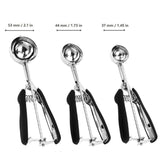 3Pcs Set Cookie Scoop Set Stainless Steel Cookie Dough Scoop Ice Cream Scoop