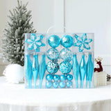 40Pcs Set Christmas Ball Ornaments Hanging Xmas Tree Decorations Holiday Party Home Decor Blue