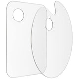 2Pcs Acrylic Paint Palette with Thumb Hole Clear Paint Pallet for Watercolor Acrylic Oil Paint