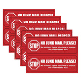 10 PCS Self Adhesive No Junk Mail Mailbox Stickers for Home and Office