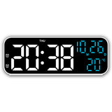 3-in-1 Digital Clocks for Living Room with Temperature for Bedroom White