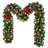 2.7M Christmas Garland with 50 LED Lights Artificial Rattan for Home Outdoor