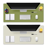 Dual-Sided Leather Desk Pad and Mouse Mat for Office Home Style 1
