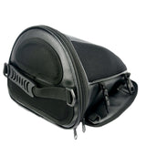 Water-Resistant Motorcycle Tail Bag PU Leather Back Seat Carry Bag