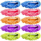 5 Pairs Mop Slipper Shoe Covers Floor Cleaning Foot Socks Washable Reusable