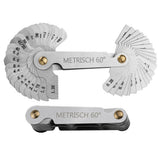 52 Blades Screw Thread Gauge Angle 60 Degree Metric 55 Degree Imperial Tap Pitch Inspection