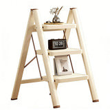 3-Step Folding Portable Ladder with Wide Anti-Slip Pedals for Home & Yard