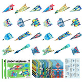 2 Set 3D Origami Paper Airplane Kit 12 Designs 36 Sheets
