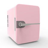 6L Mini Fridge for Drinks 12V Small Refrigerator for Home Office Dorm Car Pink